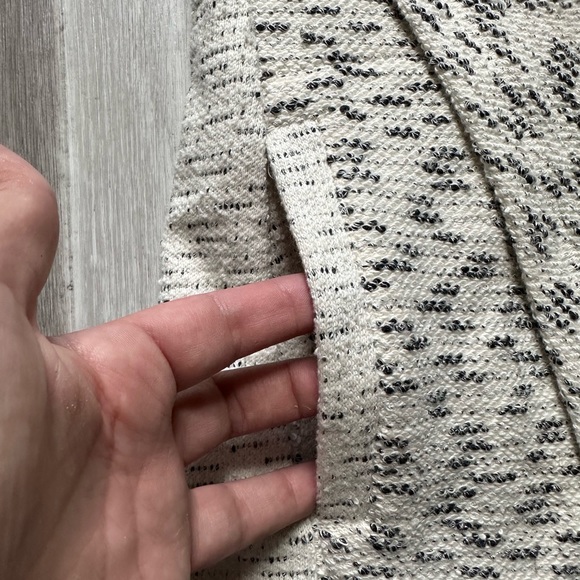 Lucky Brand Asymmetrical Boho Zip Shoulder Textured Drape Sweater | Size M - Picture 7 of 12